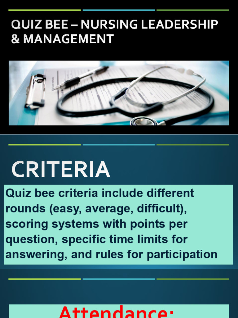 Quiz Bee NLM | PDF | Nursing | Autonomy