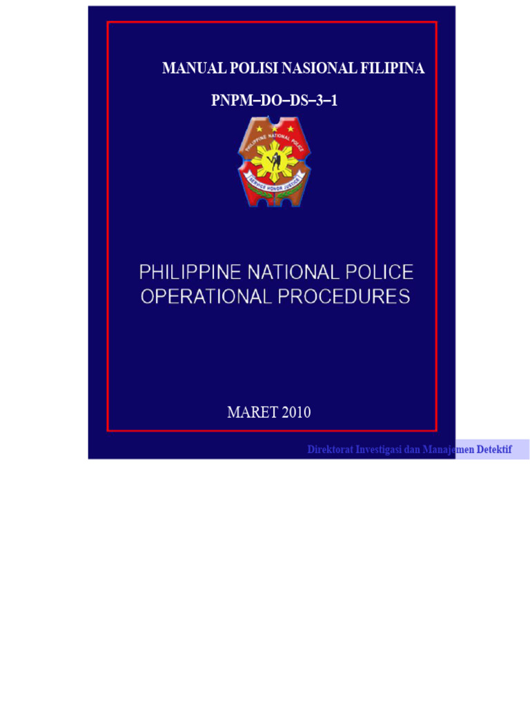 Prosedur Operasional PNP 2010 | PDF