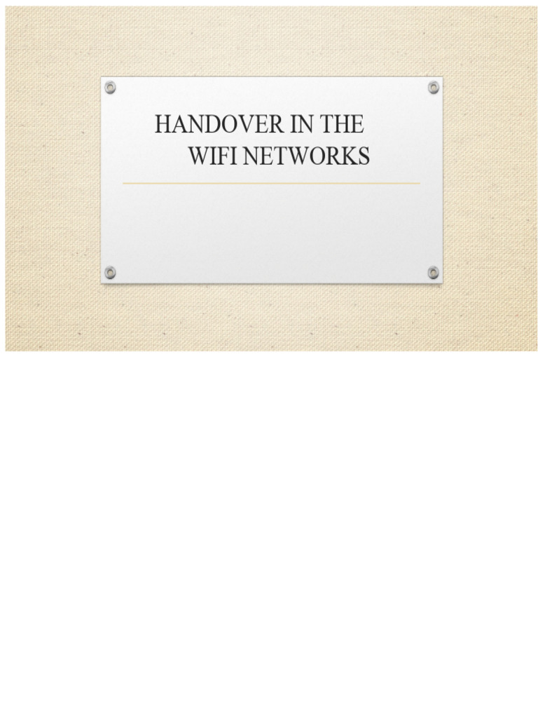 Curated visual reference: Handover In WiFi Networks 1 Pdf Wireless Lan Photo Inspiration