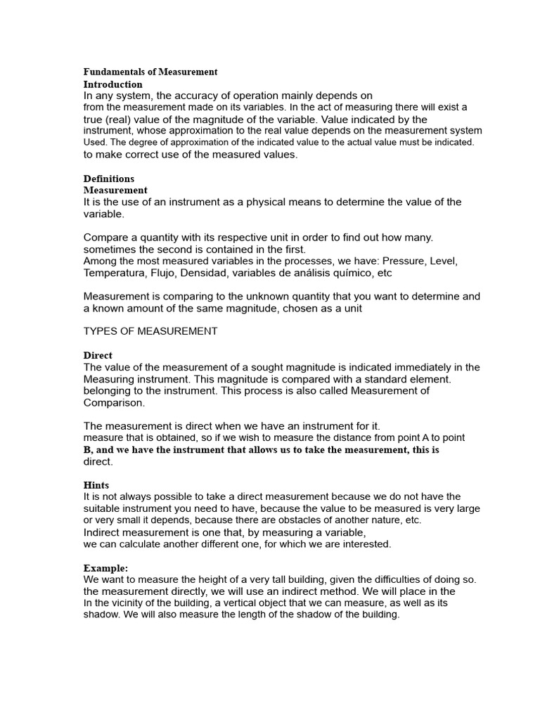 Measurement Fundamentals and Techniques | PDF | Measurement ...