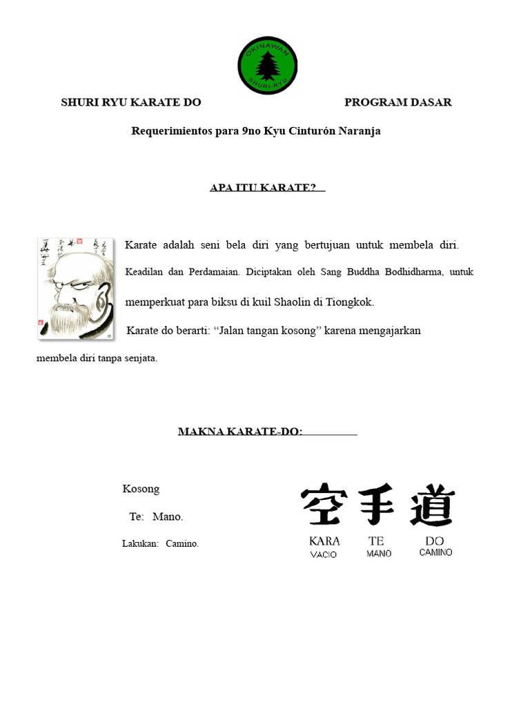 Panduan Dasar Shuri Ryu Karate Do | PDF