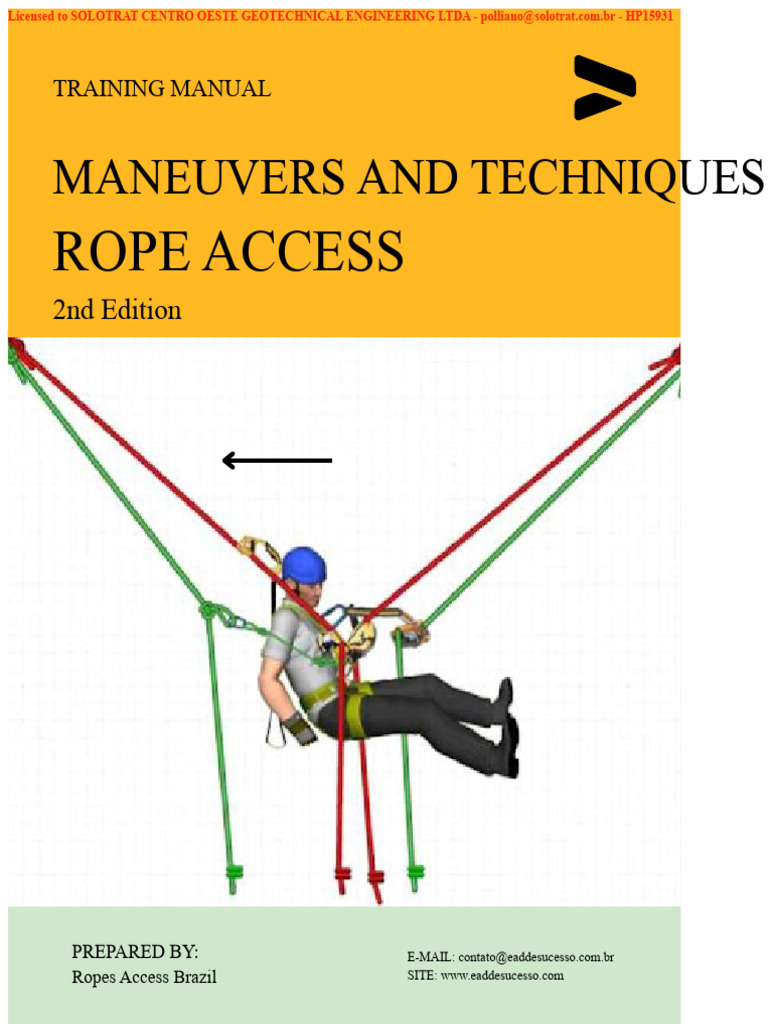 Rope Access Techniques Manual | PDF | Knot | Elevator