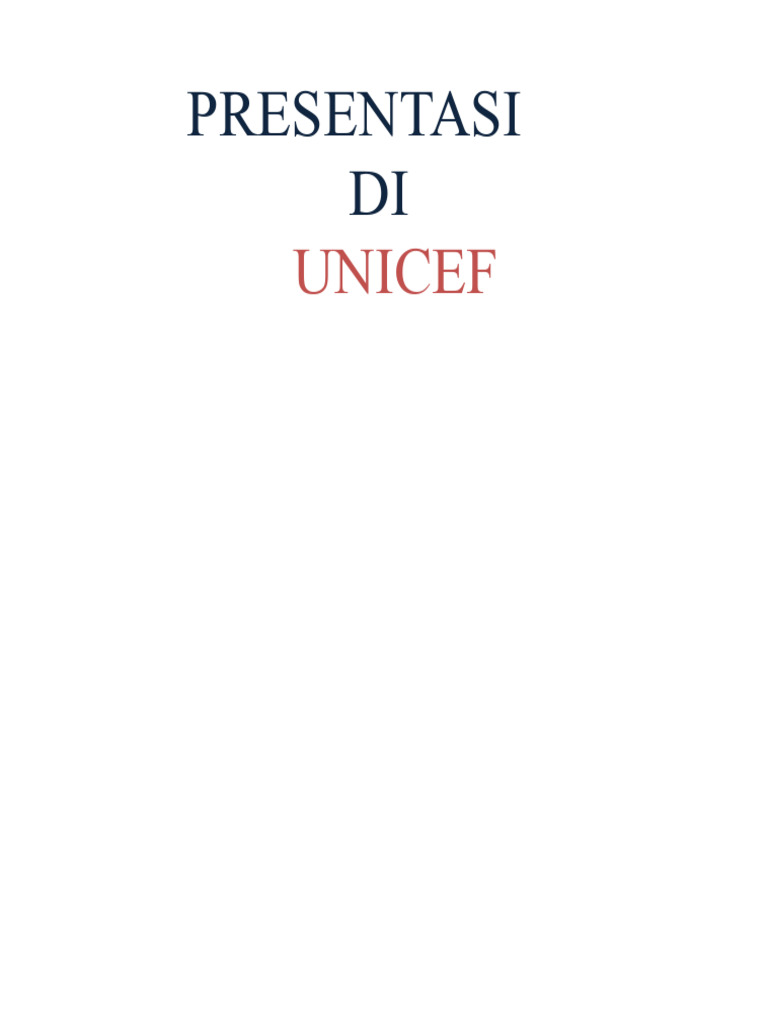 UNICEF | PDF
