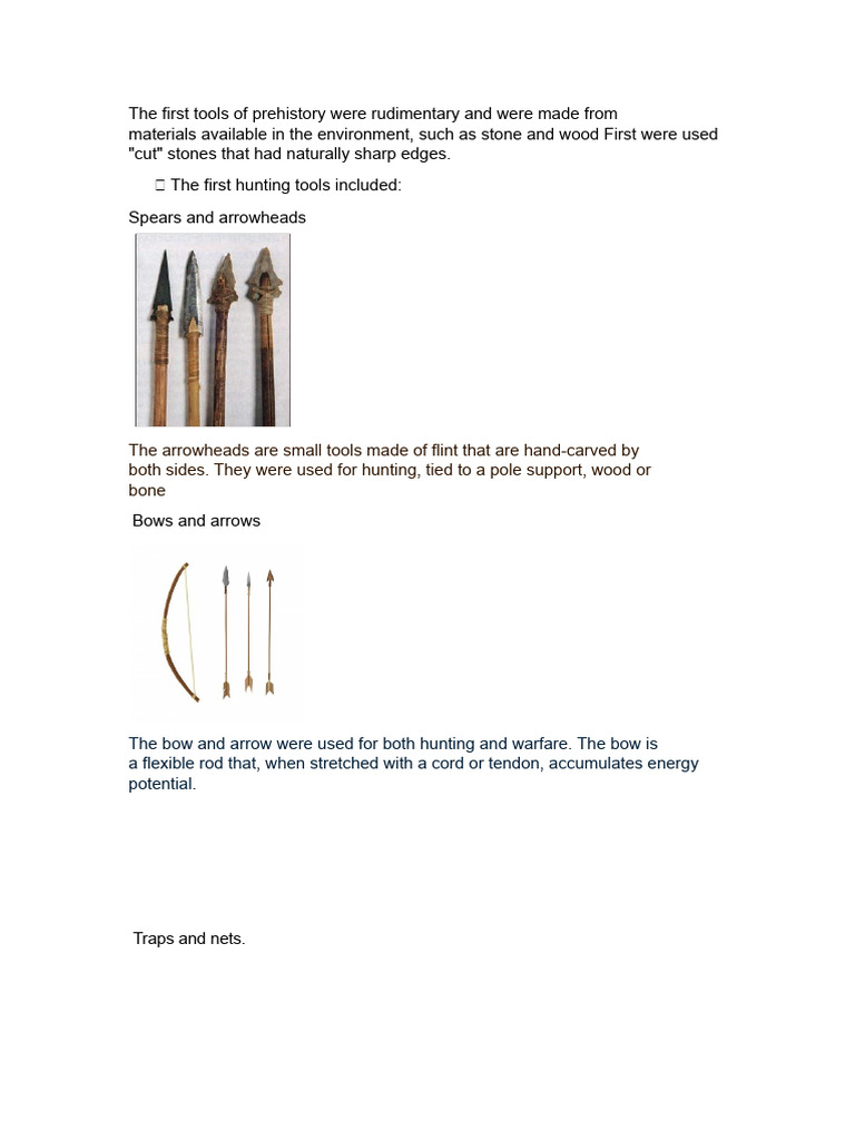 The First Tools of Prehistory Were Rudimentary and Were Made From ...
