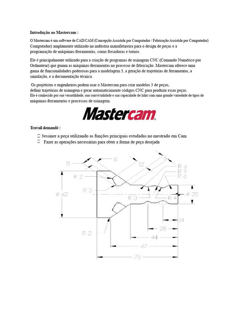 Introdução ao Mastercam para Usinagem CNC | PDF