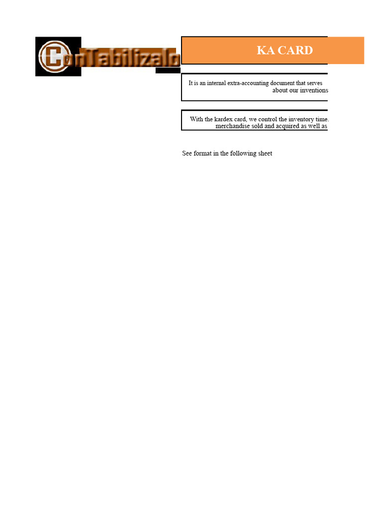 Kardex Card | PDF