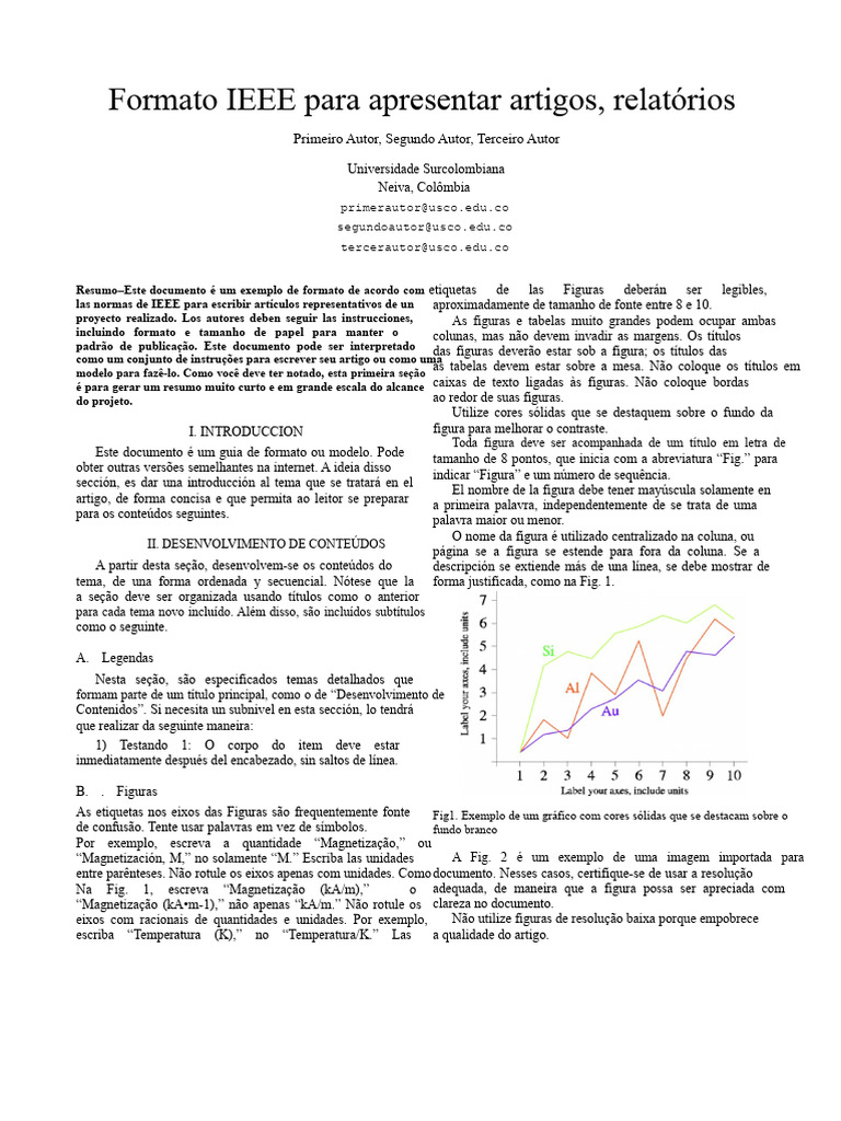 Guia de Formato IEEE para Artigos | PDF | Abstract (resumo) | Magnetismo