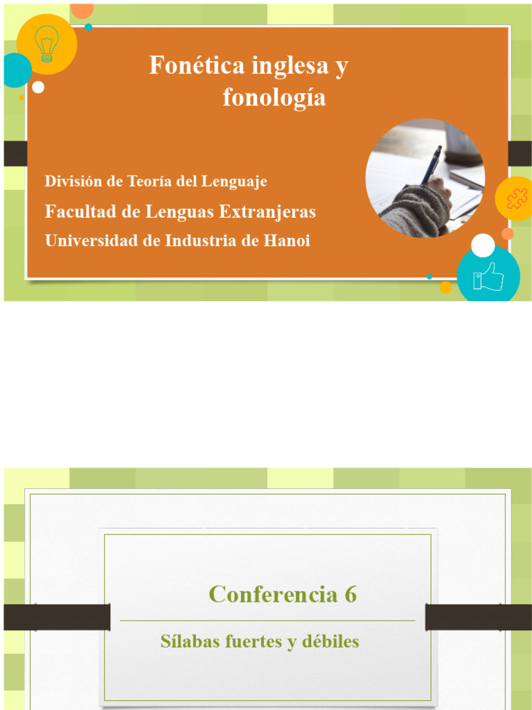 Fonética y Fonología: Sílabas Fuertes y Débiles | PDF | Sílaba | Vocal
