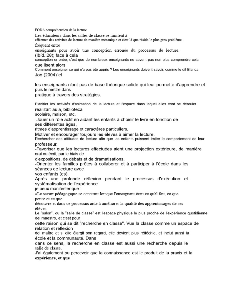 Améliorer l'enseignement de la lecture | PDF | Apprentissage | Pédagogie