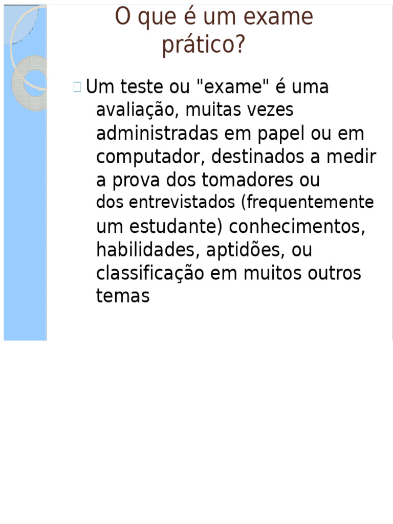 2010 - Como Fazer Um Exame Prático | PDF