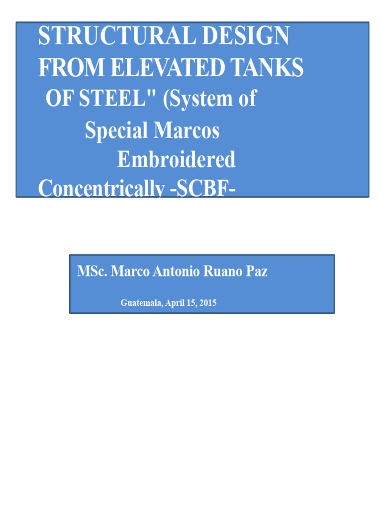 Steel Elevated Tanks | PDF | Column | Weight