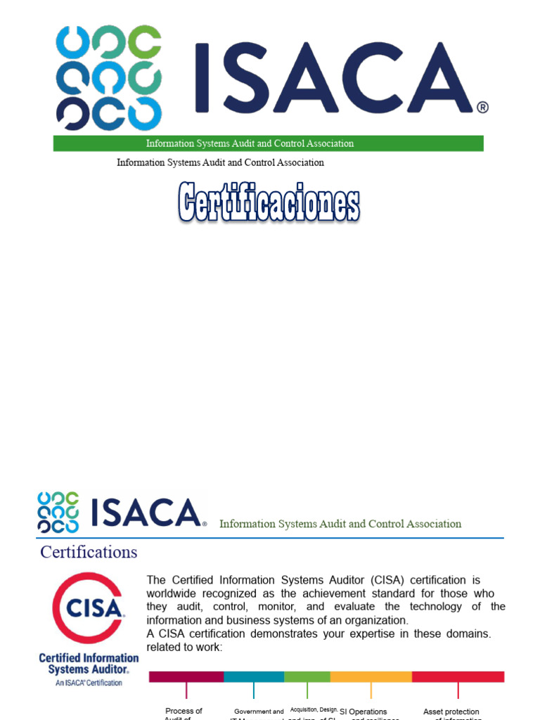 ISACA Certifications Overview and Benefits | PDF | Computer Security ...