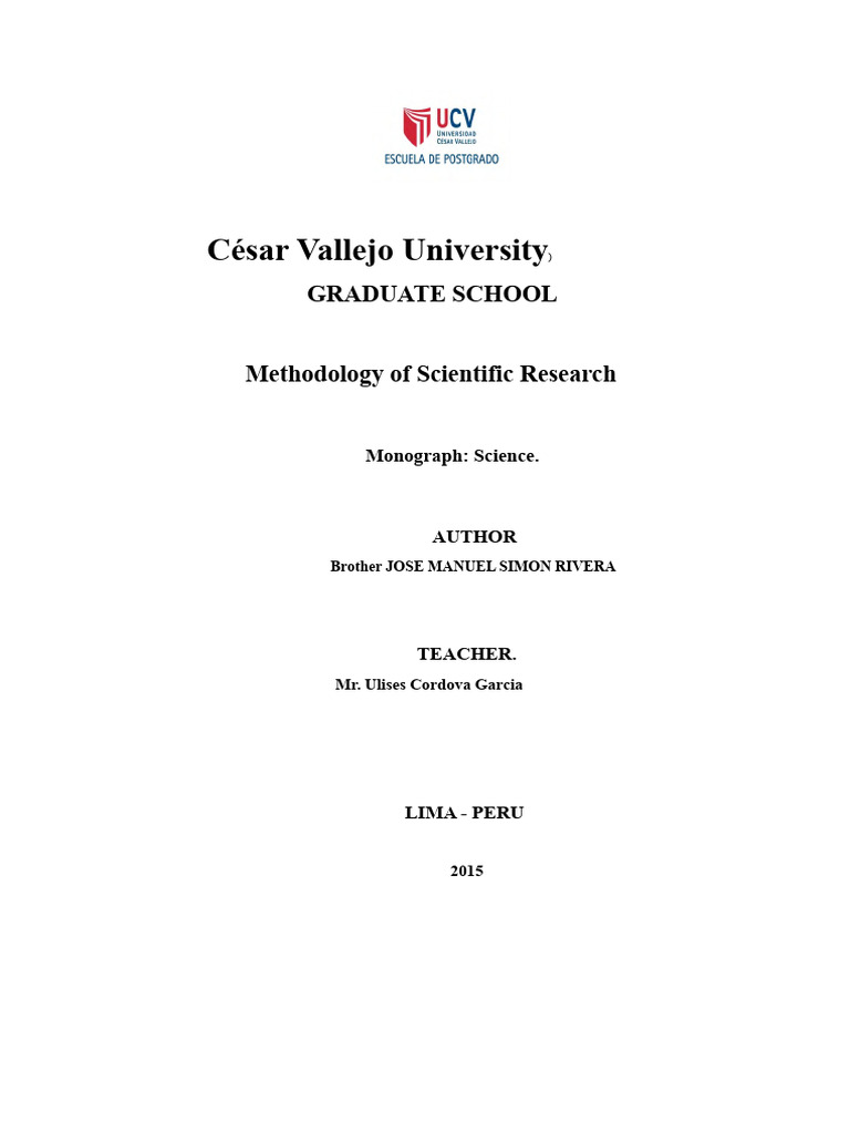 Monograph The Science UCV 2015 | PDF | Science | Knowledge