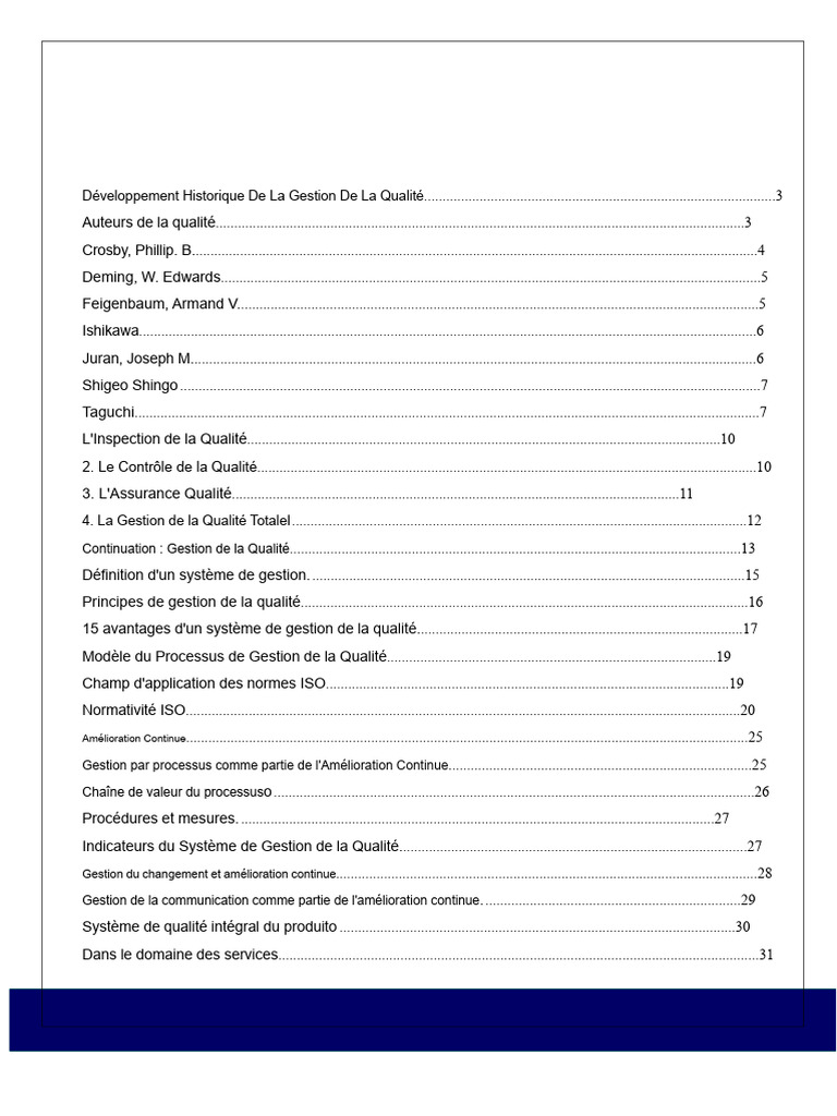 Histoire et Principes de la Gestion de la Qualité | PDF | Management de ...