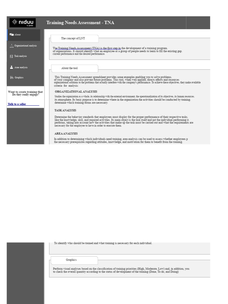 Training Needs Assessment Guide | PDF | Human Resources | Performance ...