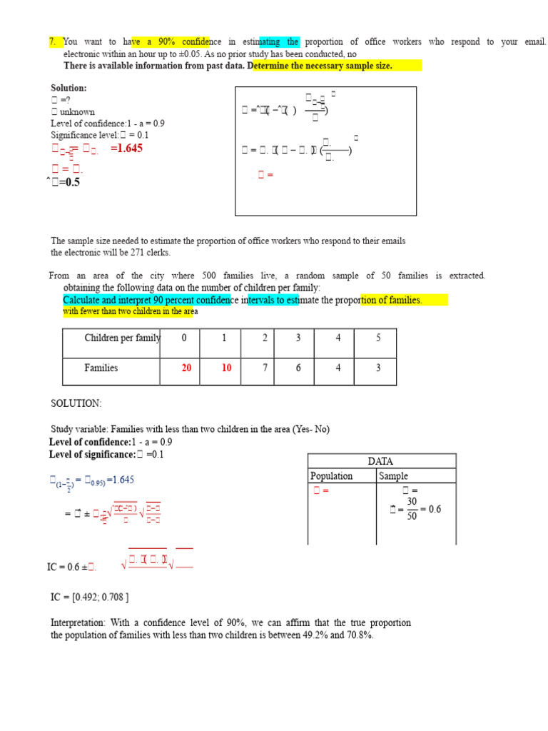 Sample Size and Confidence Intervals Analysis | PDF | Sample Size ...