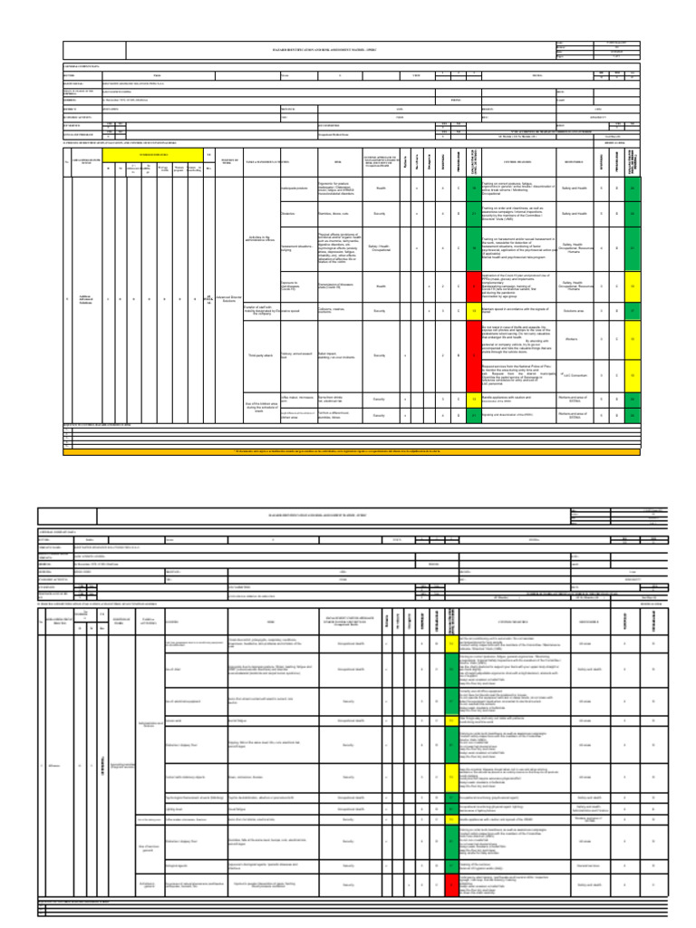 Hazard Identification & Risk Assessment Matrix | PDF | Occupational ...