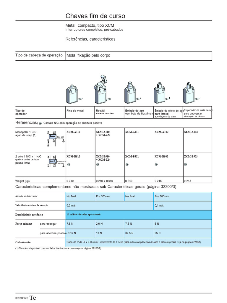 Telemecânica XCM A110 | PDF