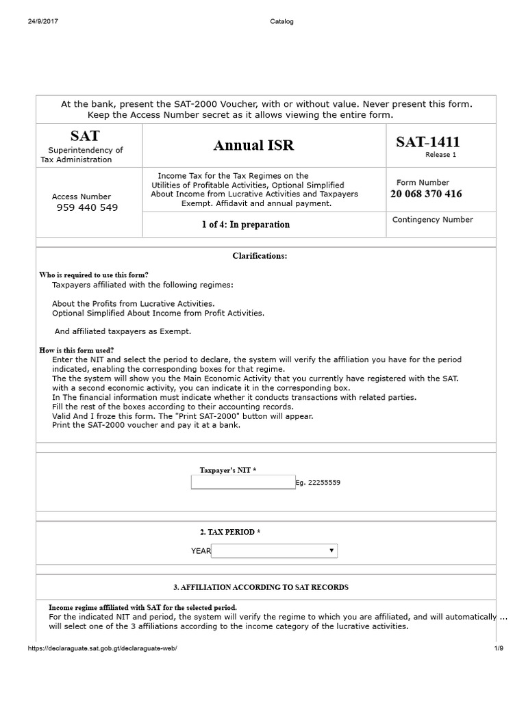 Annual ISR Tax Form Instructions | PDF | Capital Gains Tax | Taxes