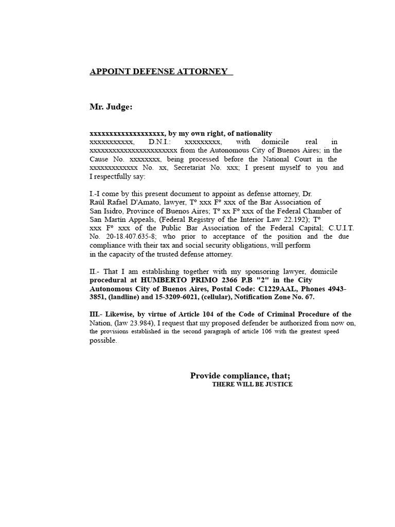 Defense Attorney Proposes | PDF