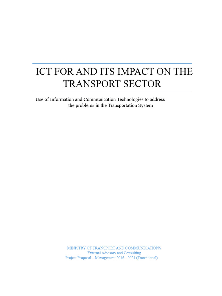 ICT Impact on Transportation Management | PDF | Road Traffic Safety ...