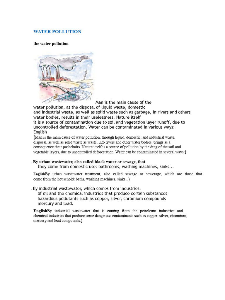 Water Pollution | PDF | Water Pollution | Water