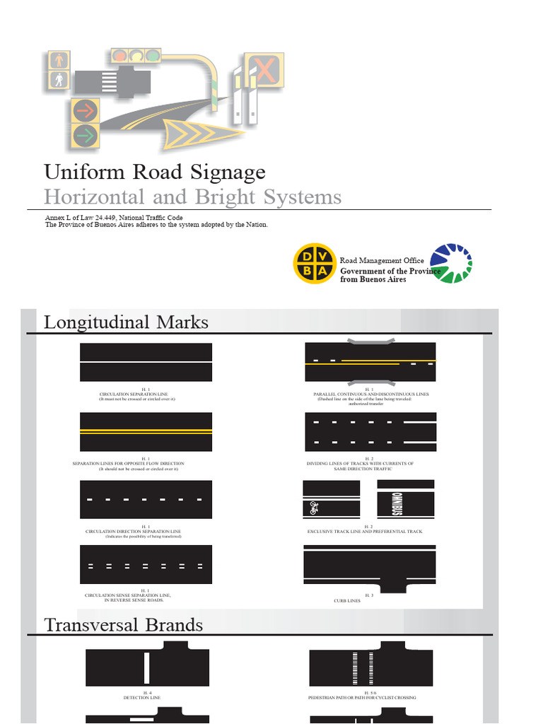 Buenos Aires Road Signage Guidelines | PDF | Traffic | Transport Safety