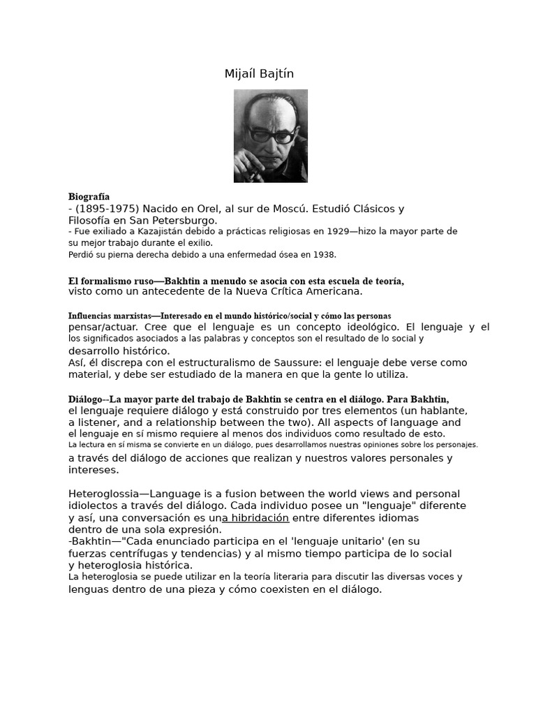 Mijaíl Bajtín | PDF