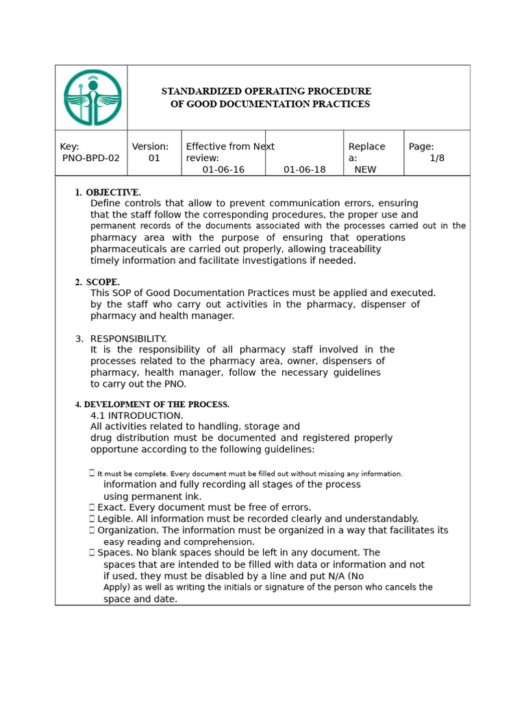 Pno 2 Good Documentation Practices | PDF | Pharmacy