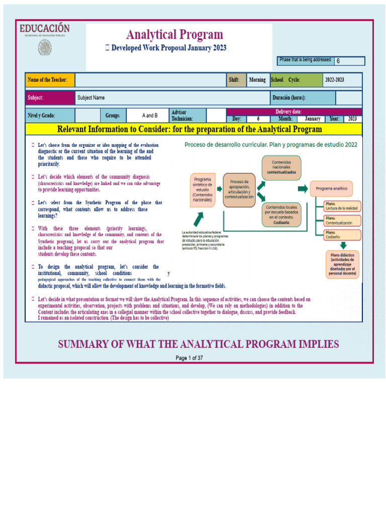 Analytical Program Development Guide | PDF | Learning | Methodology