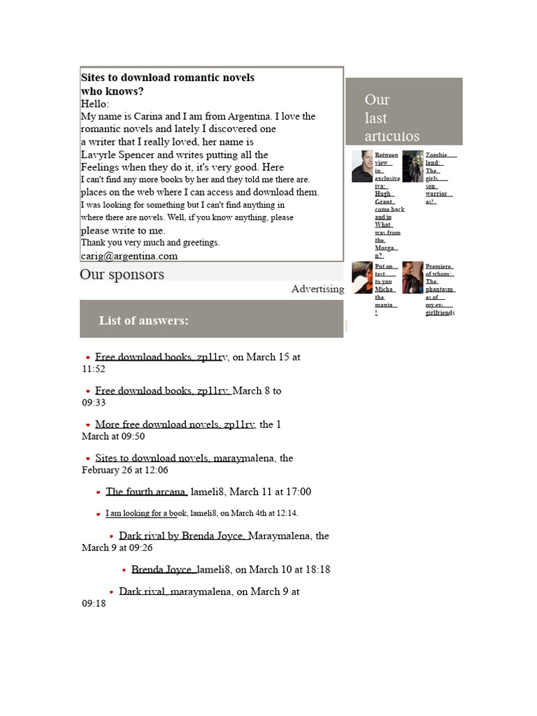 Download Free Romantic Novels Online | PDF
