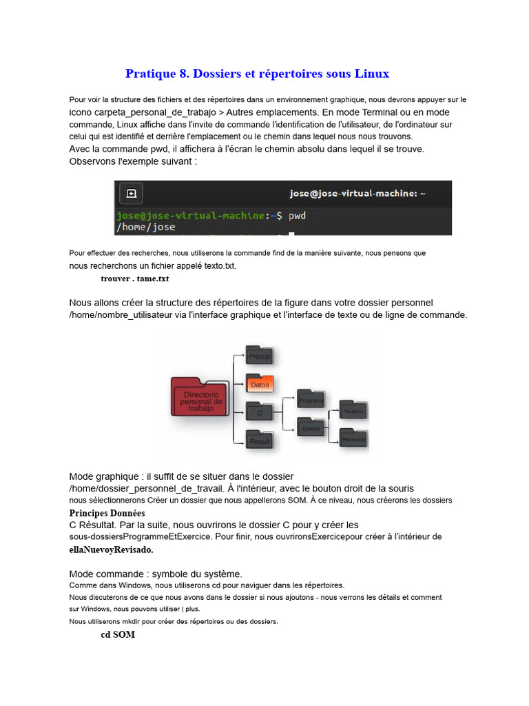 Gestion des dossiers sous Linux | PDF | Interface en ligne de commande ...