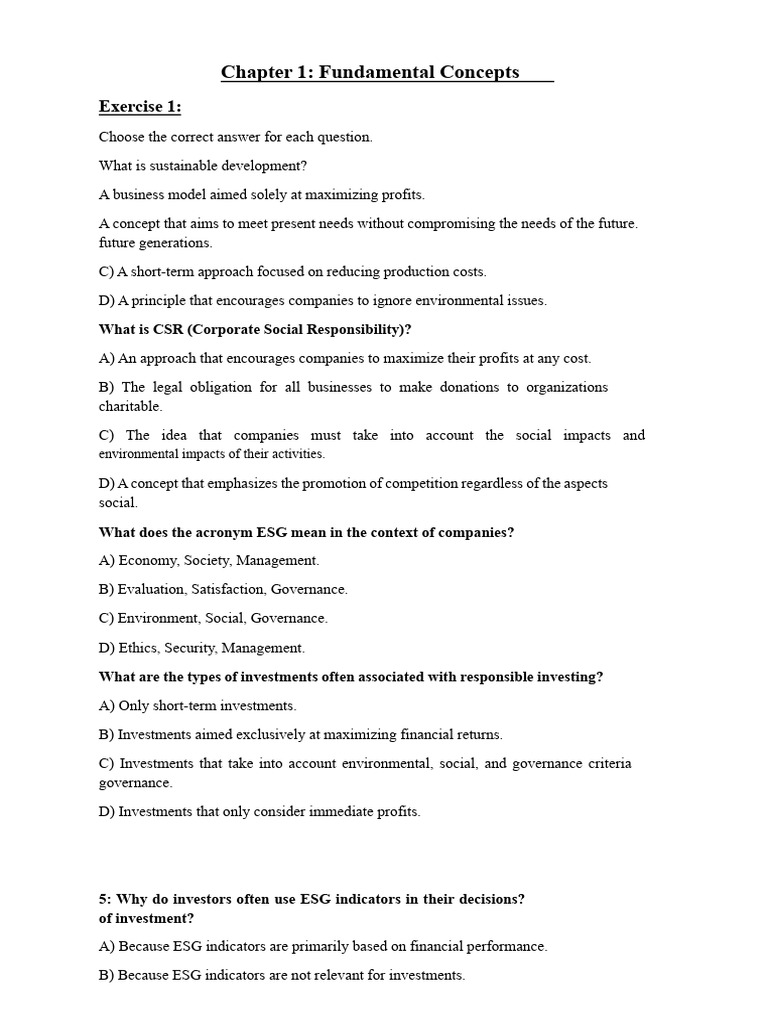 Sustainable Development and CSR Concepts | PDF | Corporate Social ...