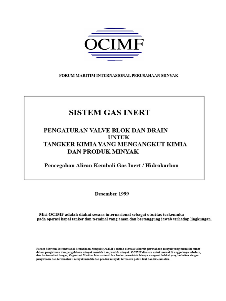 Sistem Gas Inert untuk Tanker Kimia | PDF