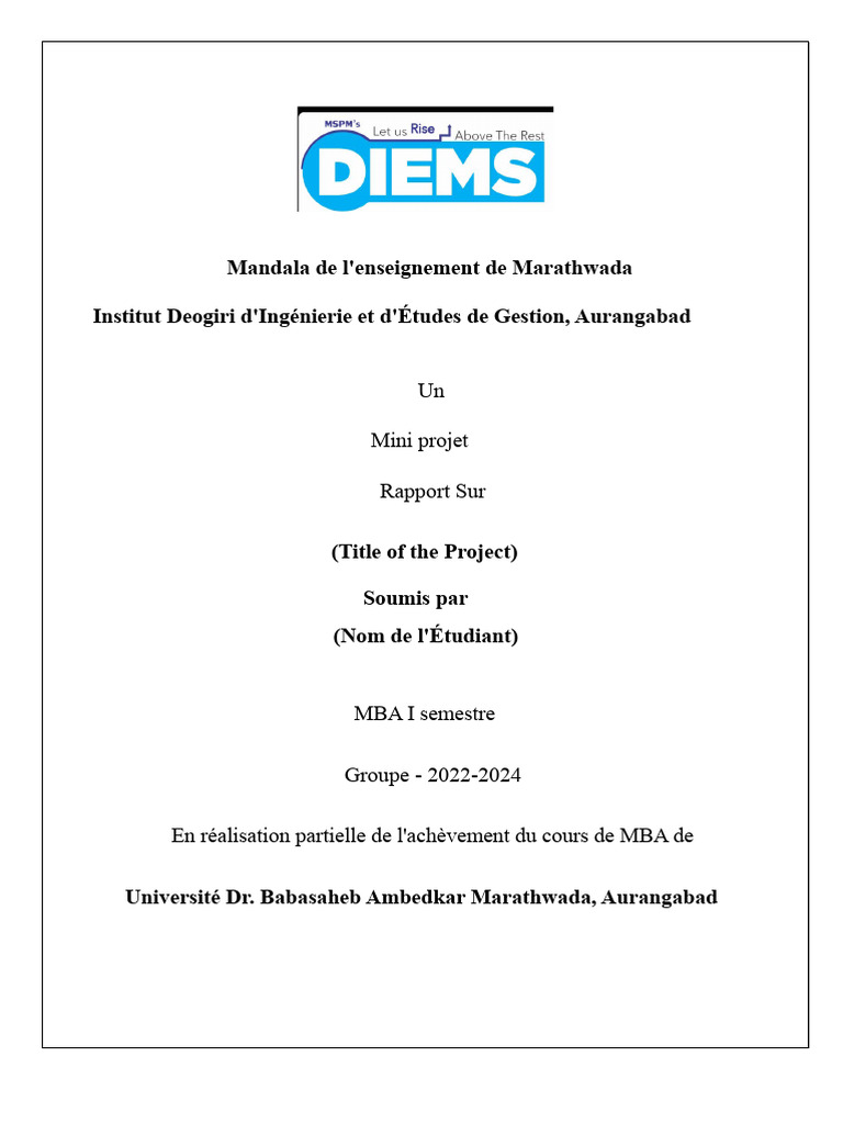 Premières 5 Pages - Mini Projet | PDF