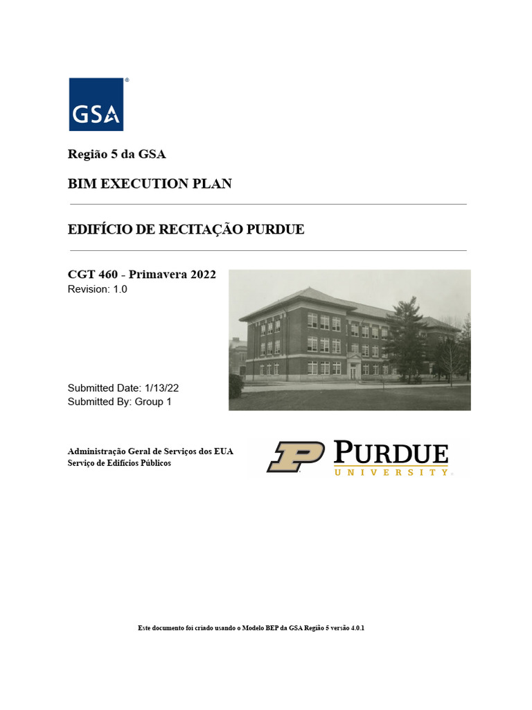 Plano BIM para Edifício Purdue 2022 | PDF | BIM | Hardware de computador
