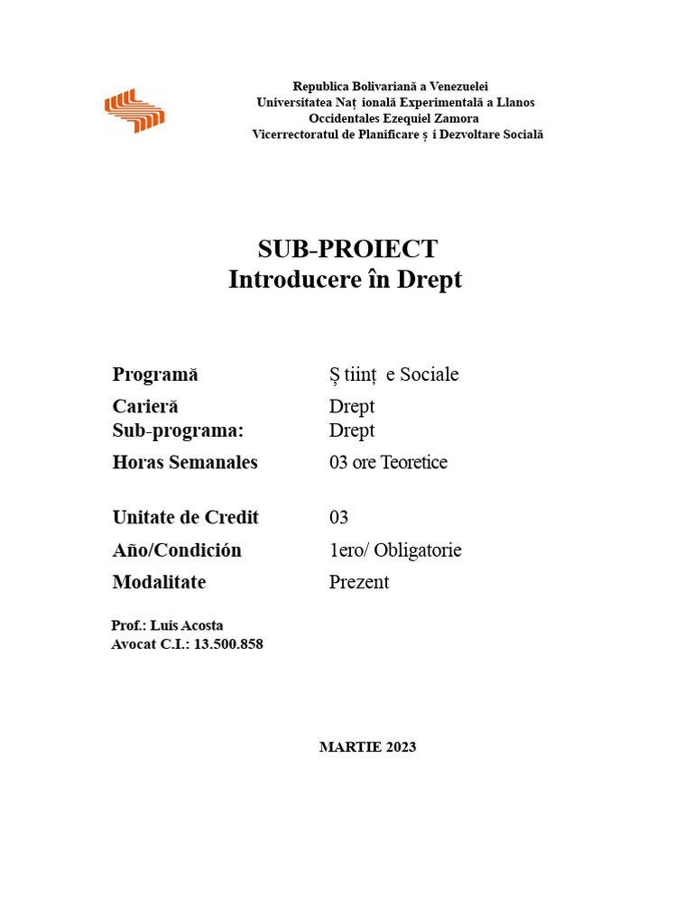 INTRODUCERE ÎN DREPT Unitatea II | PDF