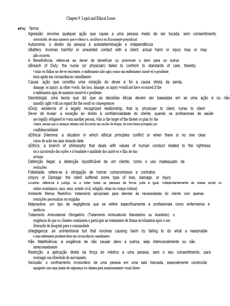 Questões Legais e Éticas em Saúde Mental | PDF | Psiquiatria | Enfermagem