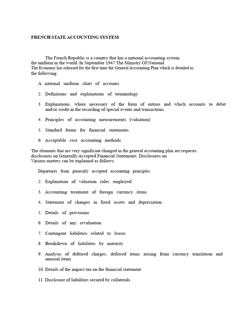 Overview of French State Accounting System | PDF | International ...