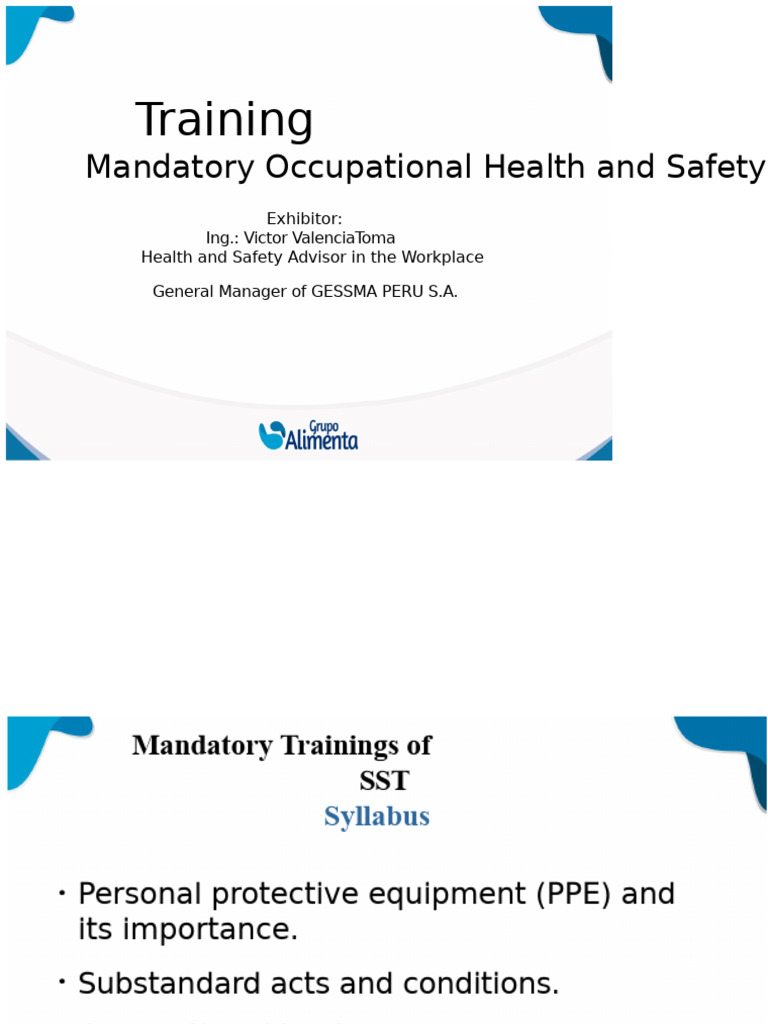 Occupational Health & Safety Training Guide | PDF | Personal Protective ...