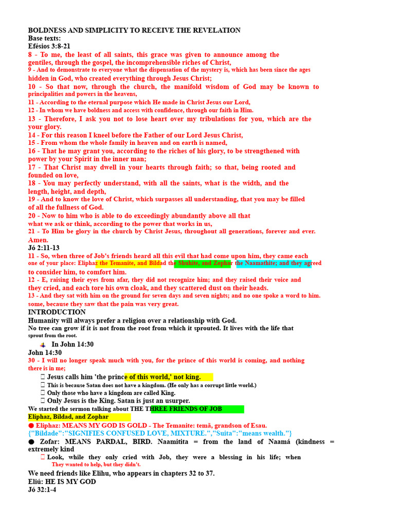 Boldness and Simplicity To Receive The Revelation | PDF | Jesus | Glory ...