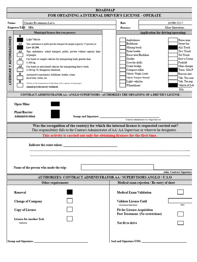 Internal Driver's License Roadmap | PDF | Loader (Equipment) | Truck