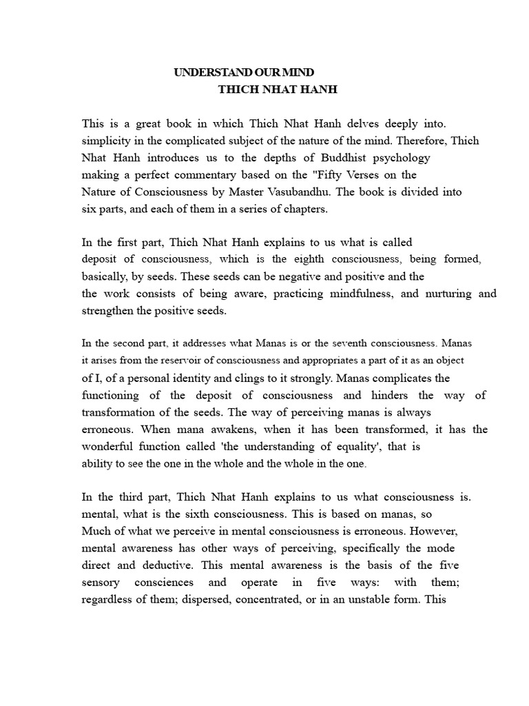 Understanding Our Mind | PDF | Consciousness | Spirituality