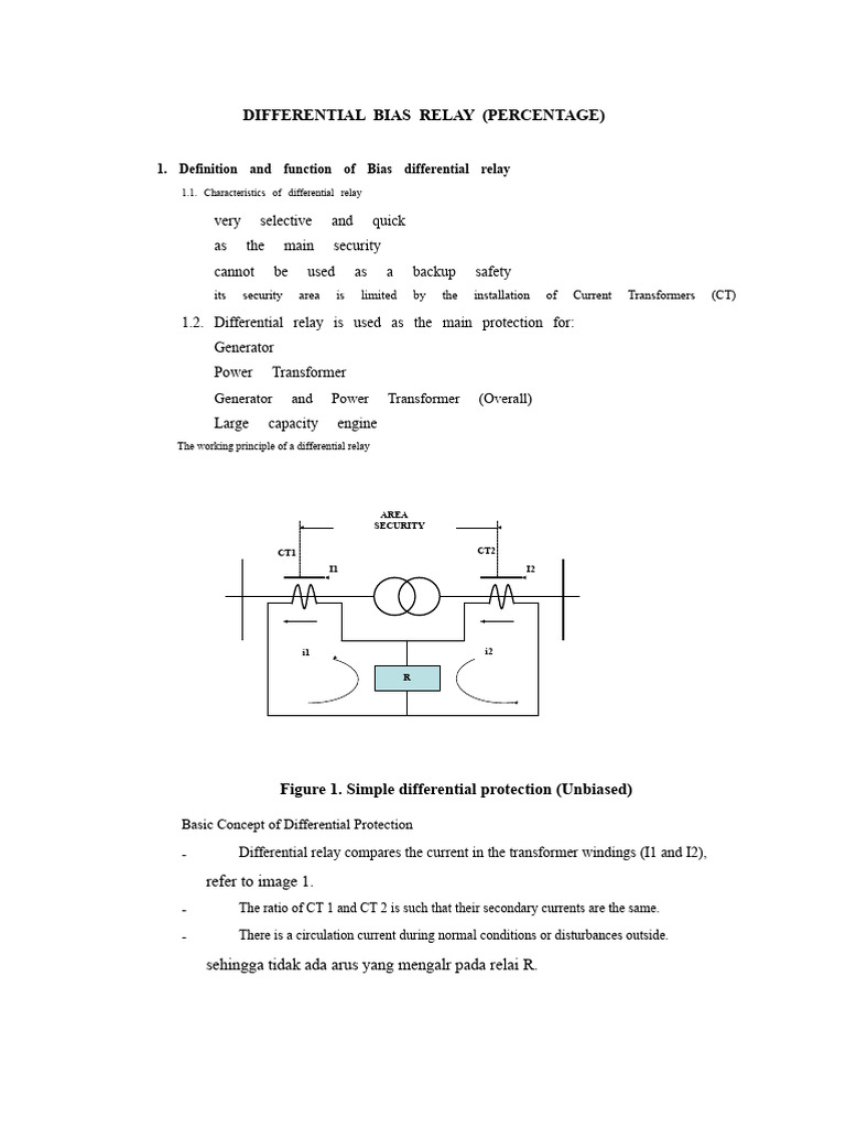 Differential Bias Relay Overview | PDF | Relay | Electrical Components