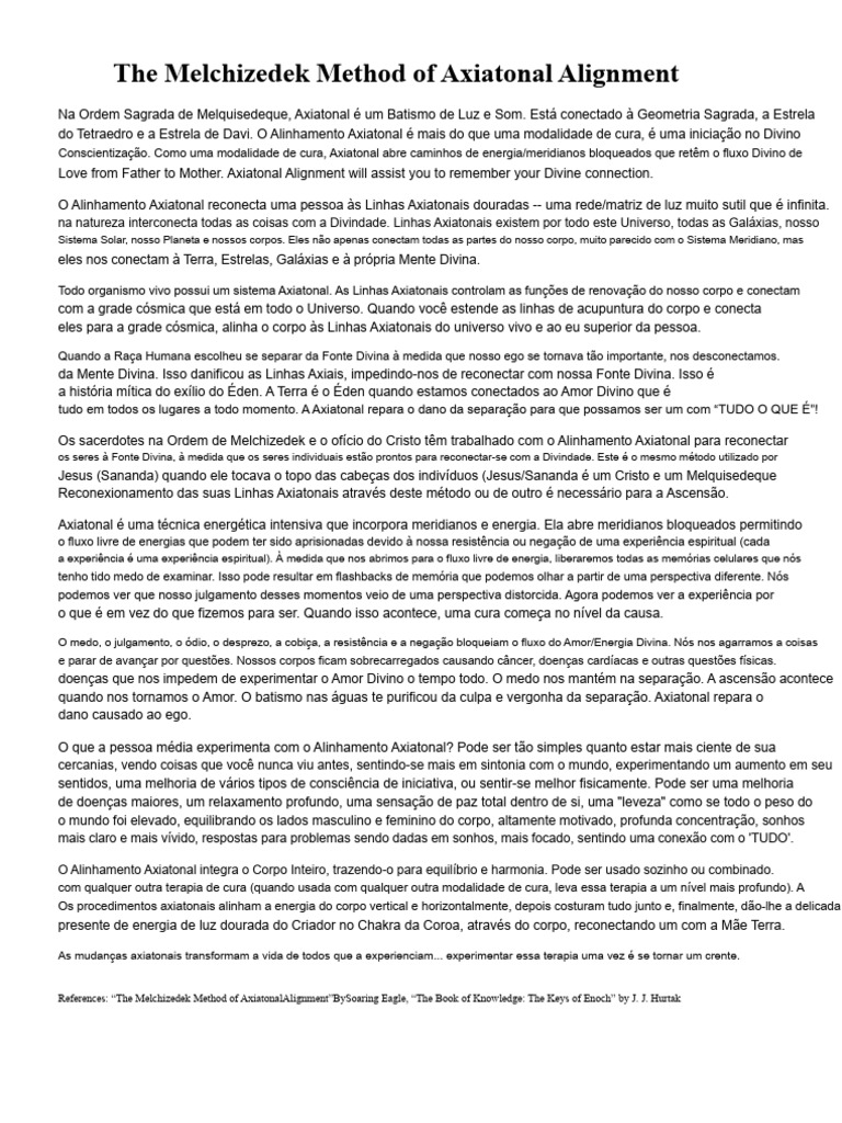 Alinhamento Axiatonal: Conexão Divina | PDF | Amor | Deus