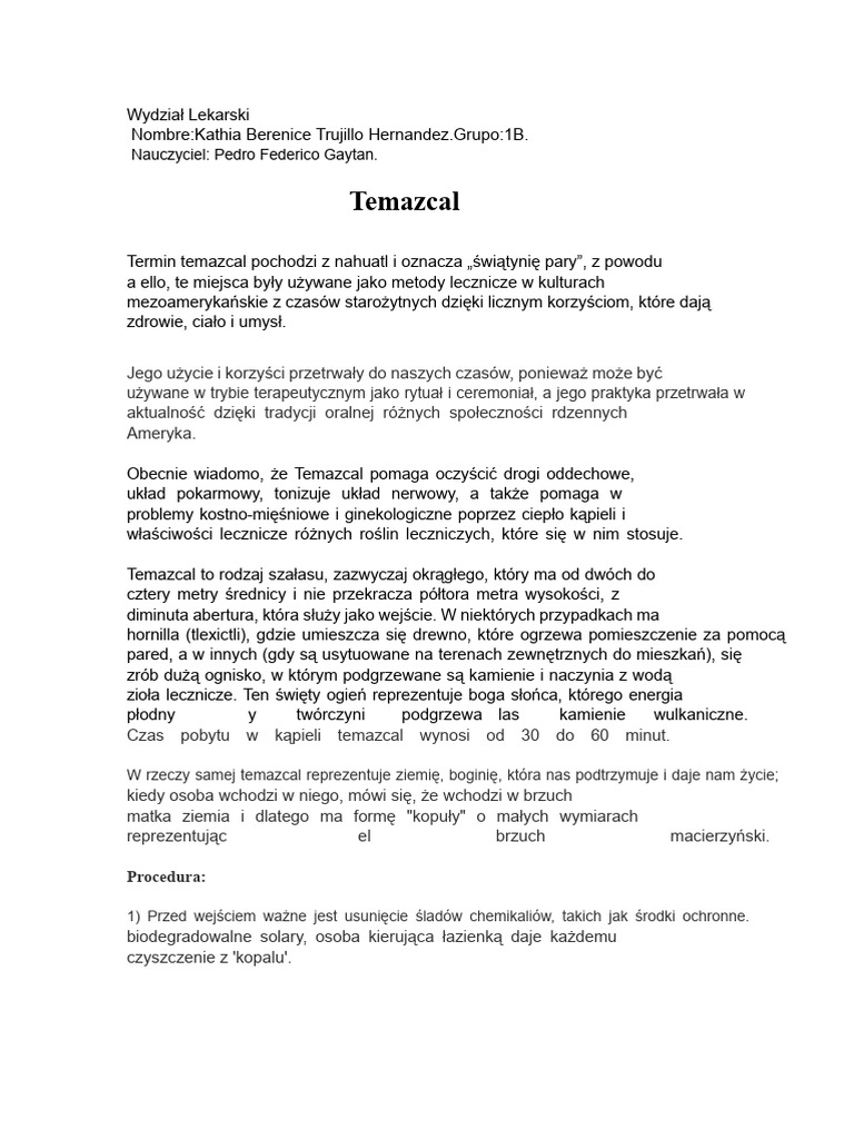 Temazcal | PDF