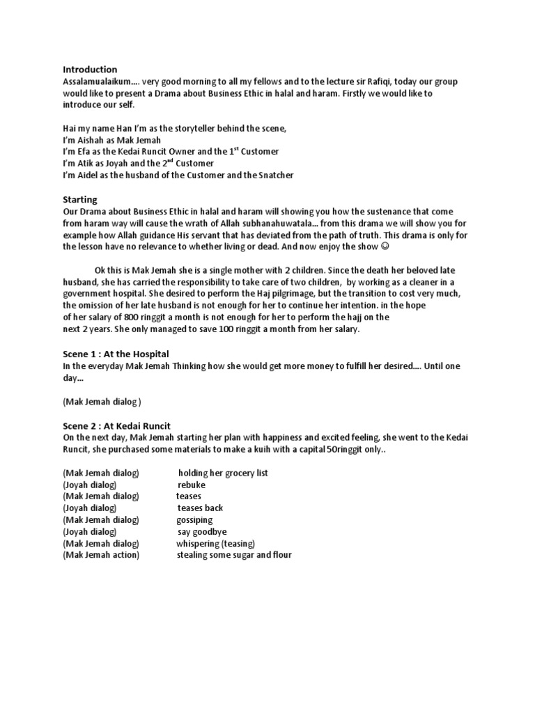 Business Ethic Halal Haram Monotheistic Religions Abrahamic