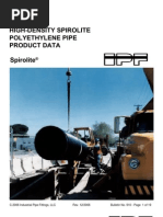 ASTM F-894 High-Density Spirolite Polyethylene Pipe Product Data Spirolite