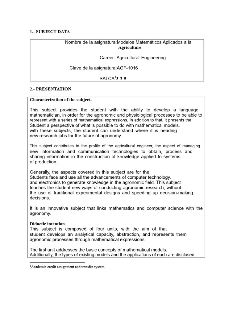 Applied Mathematical Models in Agriculture PDF | PDF | Mathematics ...