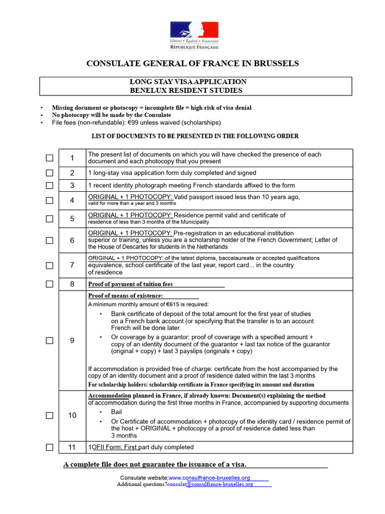 France Long Stay Visa Guide for Students | PDF | Travel Visa | Identity ...